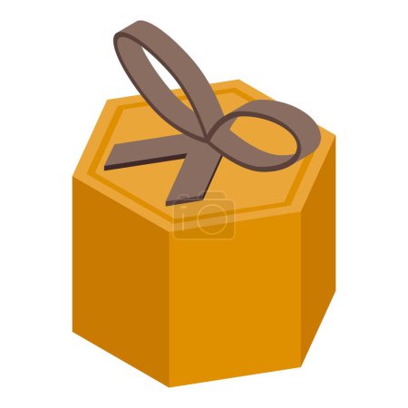Ilustración de Icono de caja de bocadillos vector isométrico. Empaque dulces. Productos alimenticios - Imagen libre de derechos