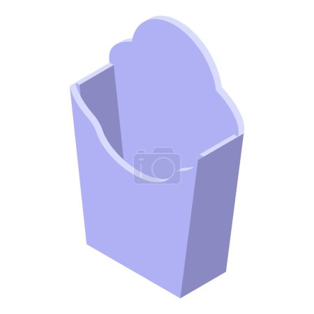 Ilustración de Icono de caja de papel vector isométrico. Haz las maletas. Alimentos dulces - Imagen libre de derechos