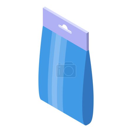 Ilustración de Icono de paquete de plástico vector isométrico. Snack chip. Alimentos dulces - Imagen libre de derechos
