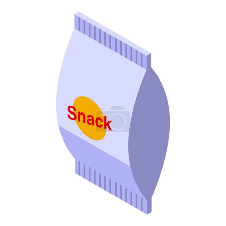 Ilustración de Snack icono del paquete vector isométrico. Empaque chip. Paquete de alimentos - Imagen libre de derechos