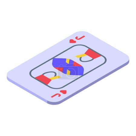 Illustration for Casino flush icon isometric vector. Poker card. King play - Royalty Free Image