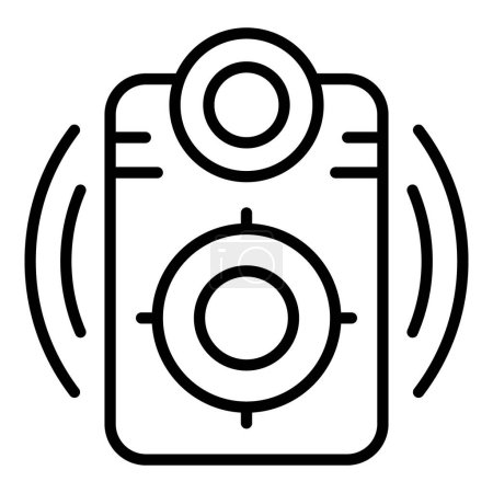 Loud speaker icon outline vector. Dj music. Audio ...