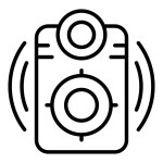 Loud speaker icon outline vector. Dj music. Audio ...