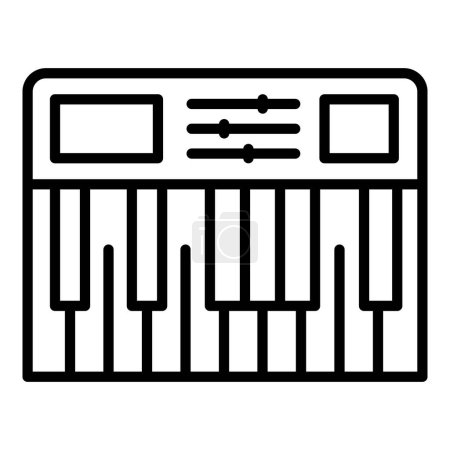 Synthesizer equipment icon outline vector. Music p...