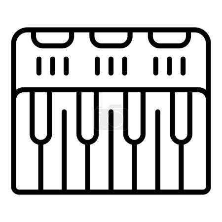 Synthesizer controller icon outline vector. Dj mus...