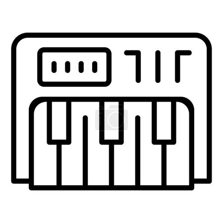 Concert synthesizer icon outline vector. Dj piano....
