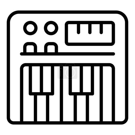 Electronic synthesizer icon outline vector. Dj pia...