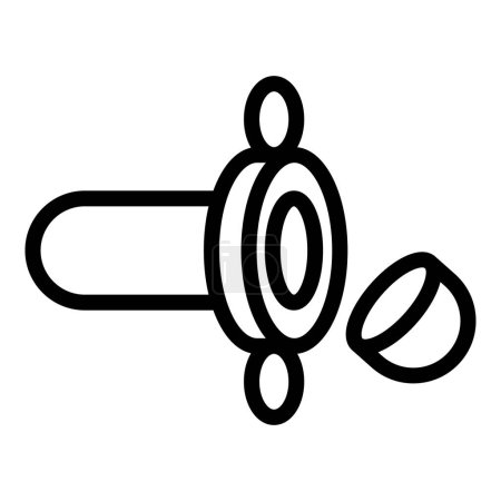 Ilustración de Tubo cortador de cigarros icono contorno vector. Filtro de humo. Nicotina de vape - Imagen libre de derechos