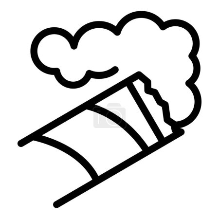 Ilustración de Fumar cigarro icono contorno vector. Humo de tabaco. Filtro humo - Imagen libre de derechos