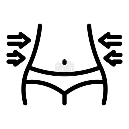 Metabolic fit icon outline Vektor. Diät-Energie. Ernährung