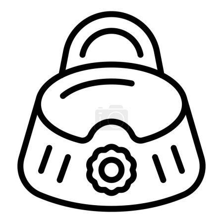 Ilustración de Baby wc icono de asiento contorno vector. Cuidado de bebés. Madre de niño - Imagen libre de derechos
