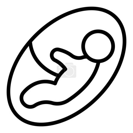 Ilustración de Icono de nacimiento niño contorno vector. Bebé. Leche nacida - Imagen libre de derechos