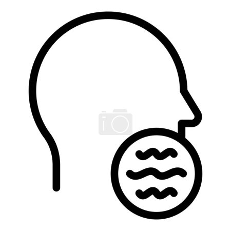 Illustration for Speech icon outline vector. School debate. Public election - Royalty Free Image