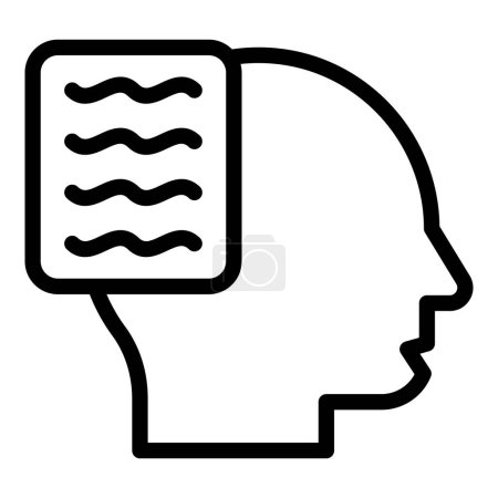Illustration for Mind speech icon outline vector. Public student. Class debate - Royalty Free Image