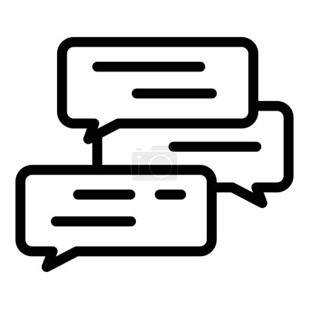 Ilustración de Chat icono de voz contorno vector. Elecciones de discurso. Oratoria retórica - Imagen libre de derechos