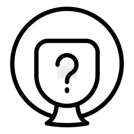 Illustration for Question debate icon outline vector. Public student. Oratory speech - Royalty Free Image