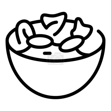 Ilustración de Ensalada icono de la comida contorno vector. Cocina austriaca. Patata austriaca - Imagen libre de derechos