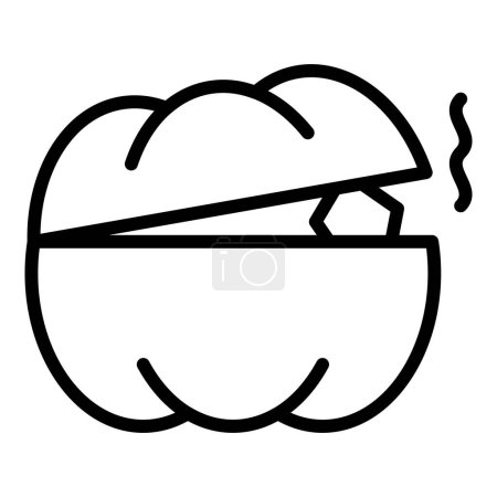 Ilustración de Calabaza hornear icono contorno vector. Comida para platos. Cocina azerbaiyana - Imagen libre de derechos
