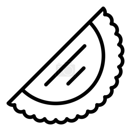 Ilustración de Azerbaiyán icono cocina contorno vector. Comida baklava. Plato de comida - Imagen libre de derechos