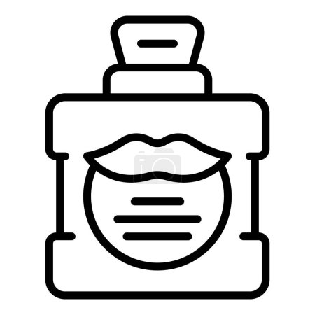 Illustration for Barber shampoo icon outline vector. Salon beauty. Cut care - Royalty Free Image