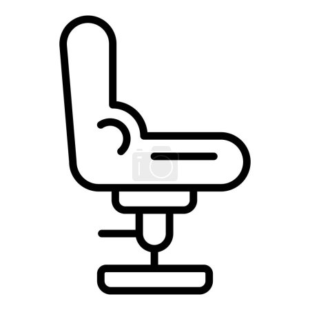 Illustration for Salon chair icon outline vector. Hair barber. Man fashion - Royalty Free Image