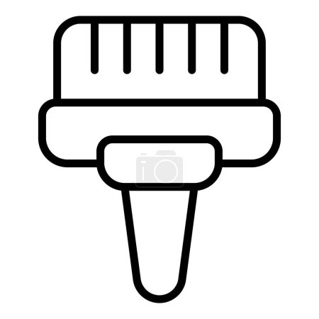 Illustration for Hair salon brush icon outline vector. Beauty cut. Woman tool - Royalty Free Image
