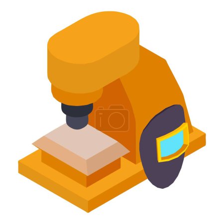 Illustration for Metallurgical equipment icon isometric vector. Automatic forge, safety equipment. Protective tool, metallurgy, blacksmithing - Royalty Free Image