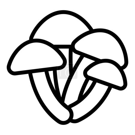 Illustration for Shitake mushroom icon outline vector. Chinese fungi. Food shiitake - Royalty Free Image