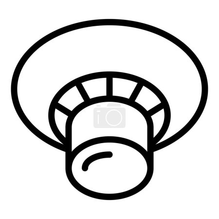 Illustration for Fungus mushroom icon outline vector. Food shitake. Organic reishi - Royalty Free Image