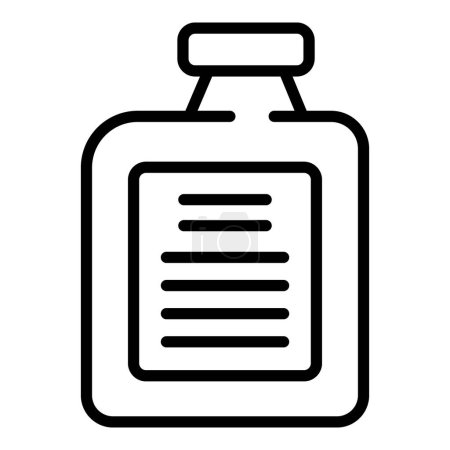 Ilustración de Coche fluido botella icono contorno vector. Refrigerante del motor. Olla de aceite - Imagen libre de derechos