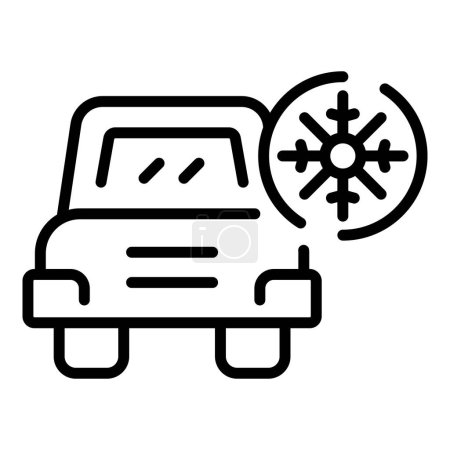 Illustration for Car antifreeze icon outline vector. Engine coolant. Water fluid - Royalty Free Image