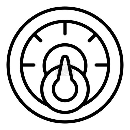Ilustración de Anticongelante icono del tablero de instrumentos vector contorno. Refrigerante de agua. Motor de coche - Imagen libre de derechos