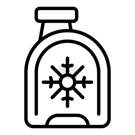 Ilustración de Enfriador botella icono contorno vector. Motor de agua. Sistema de radiador - Imagen libre de derechos