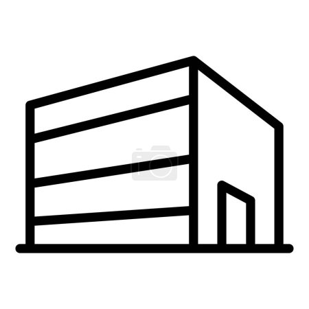 New mall building icon outline vector. City center. Shop market