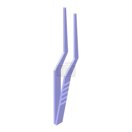 Ilustración de Icono de fórceps de rinoplastia vector isométrico. Cirugía de nariz. Operación médica - Imagen libre de derechos