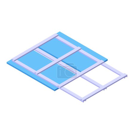 Illustration for Drywall house icon isometric vector. Room builder. Work interior - Royalty Free Image