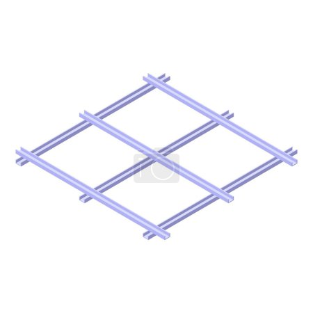 Illustration for Drywall frame icon isometric vector. Wall house. Worker partition - Royalty Free Image