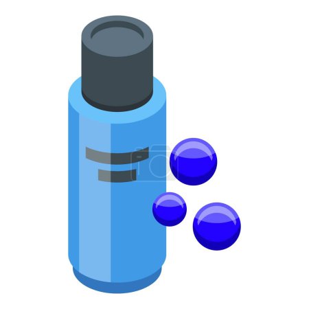 Illustration for Collagen bottle icon isometric vector. Skin molecule. Anatomy structure - Royalty Free Image