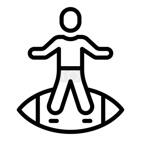 Illustration for Guard surf icon outline vector. Safety water. Beach lifeguard - Royalty Free Image