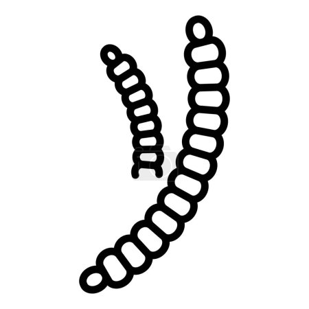Ilustración de Suciedad gusano icono contorno vector. Lindo animal. Tierra de jardín - Imagen libre de derechos