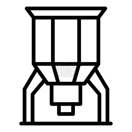Illustration for Factory equipment icon outline vector. Glass production. Window pvc - Royalty Free Image