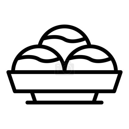 Illustration for Bakery food icon outline vector. Cafe shop. Bar meal - Royalty Free Image
