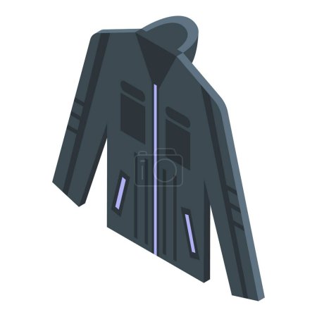Illustration for Moto jacket icon isometric vector. Bike equipment. Motor rider - Royalty Free Image
