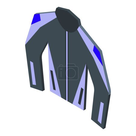 Illustration for Motorcycle jacket icon isometric vector. Bike equipment. Moto race - Royalty Free Image