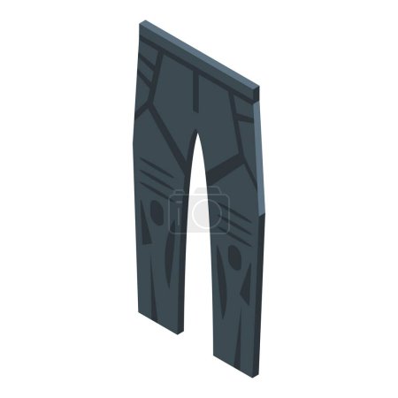 Illustration for Rider pants icon isometric vector. Bike equipment. Moto safety - Royalty Free Image