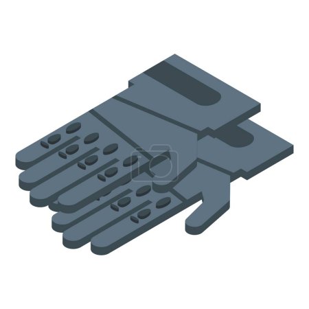 Illustration for Gloves safety icon isometric vector. Gloves equipment. Biker cover - Royalty Free Image