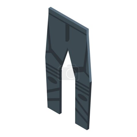 Illustration for Safety pants icon isometric vector. Bike equipment. Moto race - Royalty Free Image
