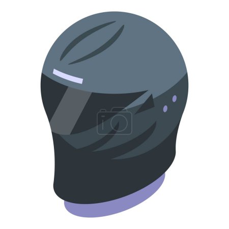 Illustration for Motorcycle helmet icon isometric vector. Bike equipment. Moto rider - Royalty Free Image
