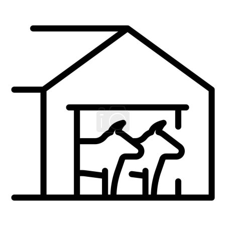 Illustration for Farm cow icon outline vector. Breed animal. Milk calf - Royalty Free Image