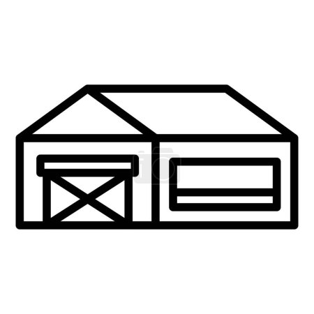 Illustration for Farm house icon outline vector. Cow animal. Beef milk - Royalty Free Image